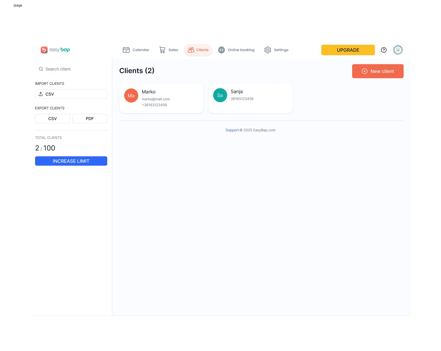 Page Admin